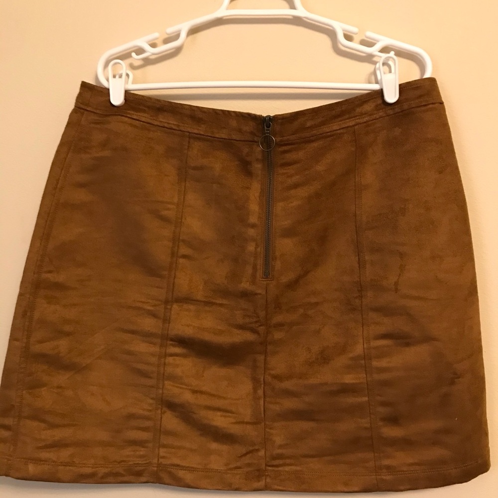 Suede skirt